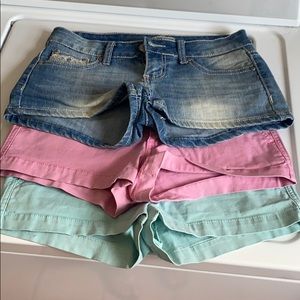 3 pairs of shorts